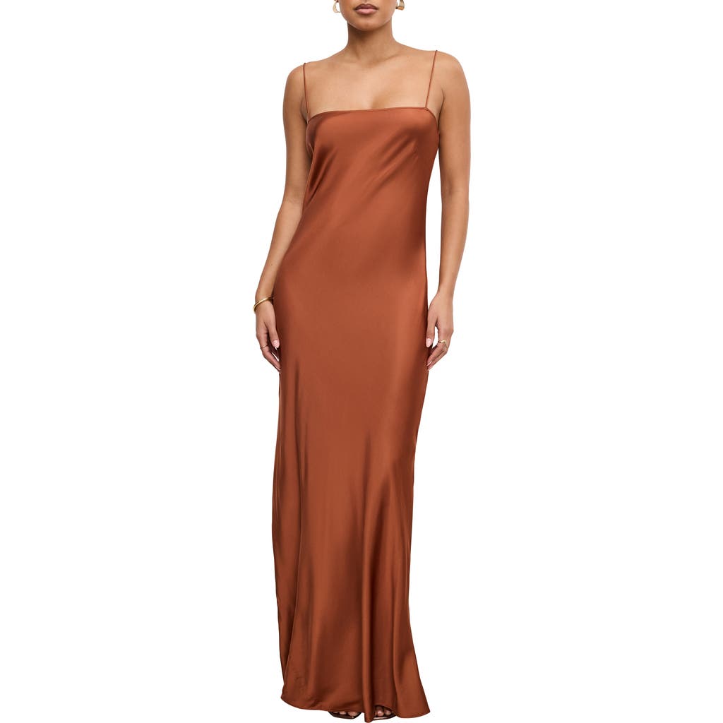 GOOD AMERICAN GOOD AMERICAN SATIN MAXI SLIPDRESS