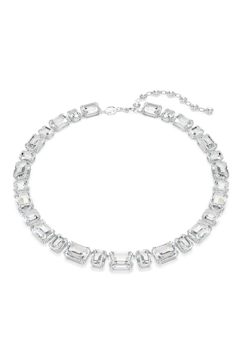 Millennia Octagon Crystal Tennis Necklace, Main, color, WHITE