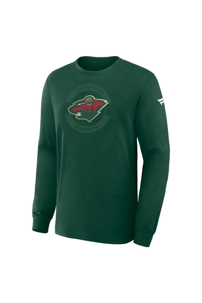 Men's Fanatics Green Minnesota Wild Authentic Pro Property Of Practice Long Sleeve T-Shirt, Alternate, color, Green