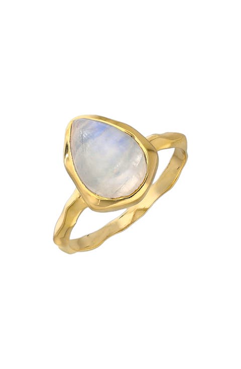 Rainbow Moonstone Ring