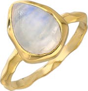 YS GEMS Rainbow Moonstone Ring