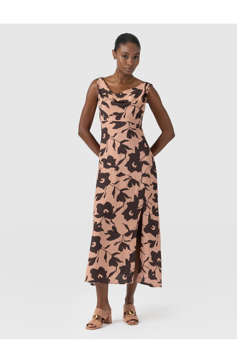 Saint + Sofia Alexis Dress, Alternate, color, Brown Floral