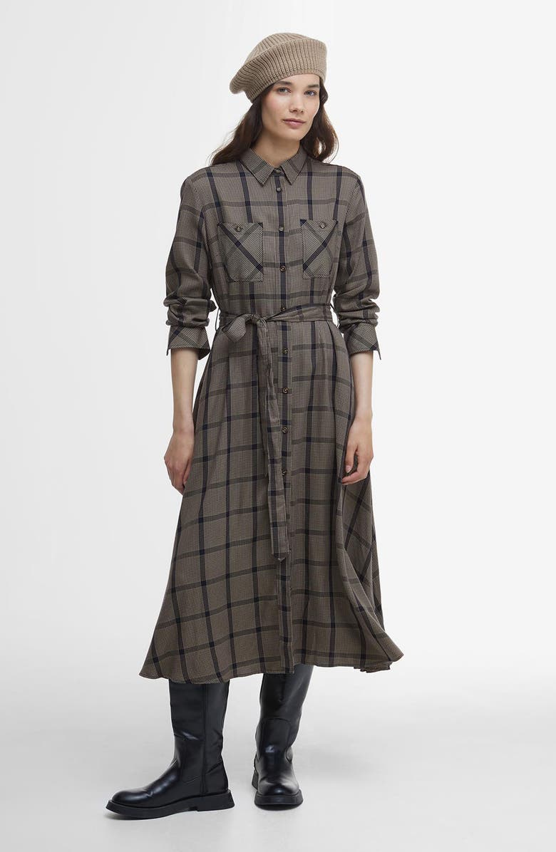 Barbour Claudia Plaid Long Sleeve Maxi Shirtdress, Alternate, color, 