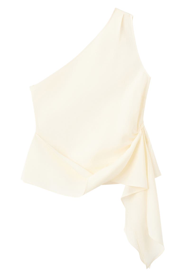 Asymmetric Lyocell Top, Alternate, color, OFF WHITE