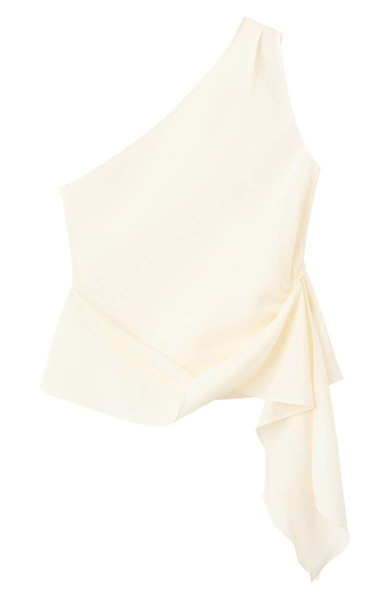 MANGO Asymmetric Lyocell Top, Alternate, color, Off White