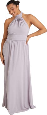 Six Stories Halter Neck Chiffon Bridesmaid Dress