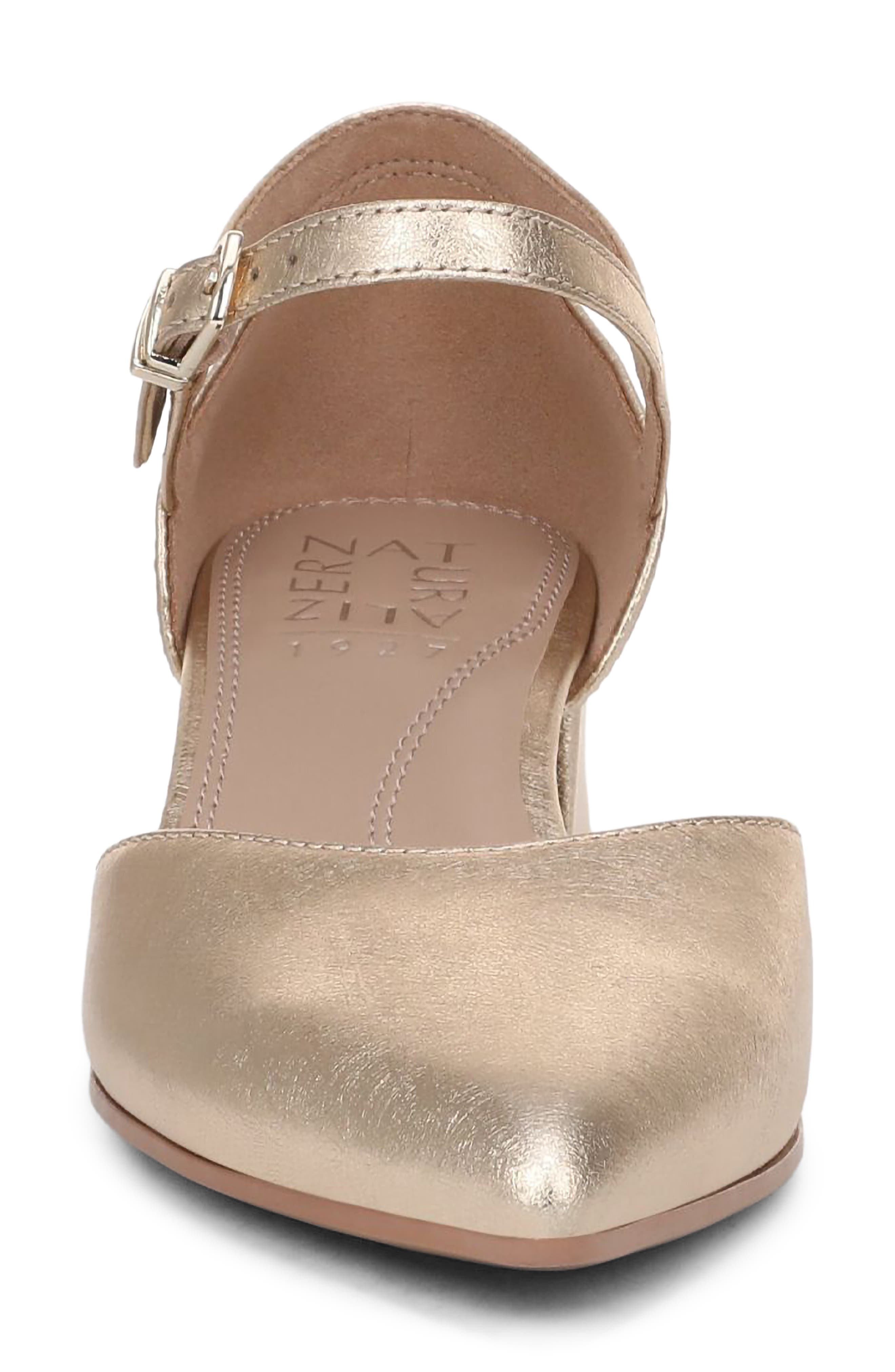 Maddox Ankle Strap Pointed Toe Pump, Alternate, color, LIGHT CHAMPAGNE