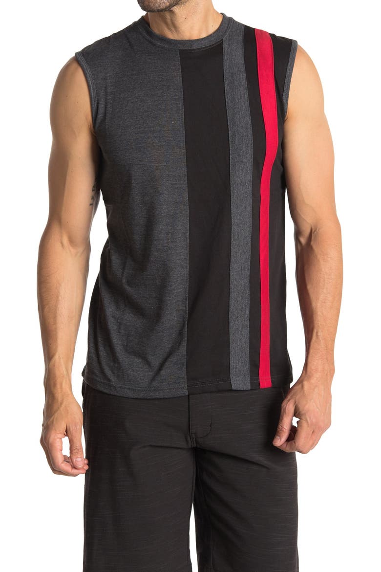Vertical Stripe Muscle Tank, Main, color, H.CHARCOAL