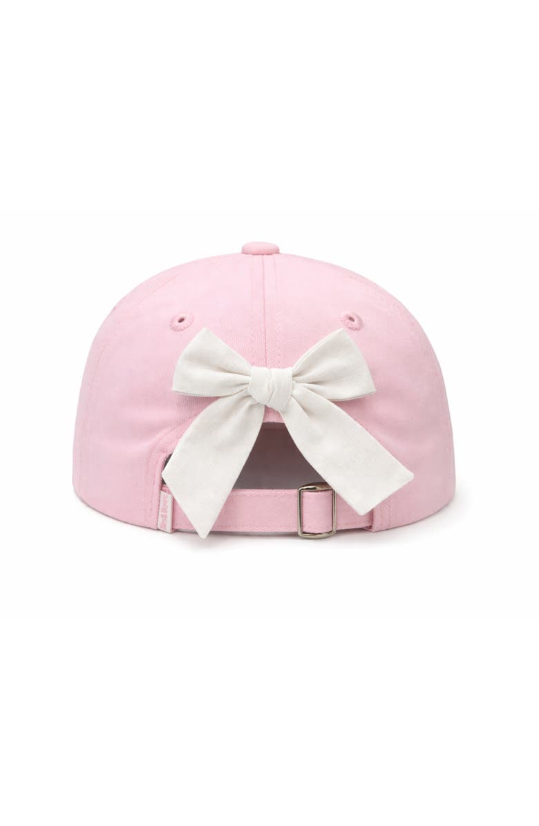 Bits & Bows Sister Bow Baseball Hat, Alternate, color, Light Pink