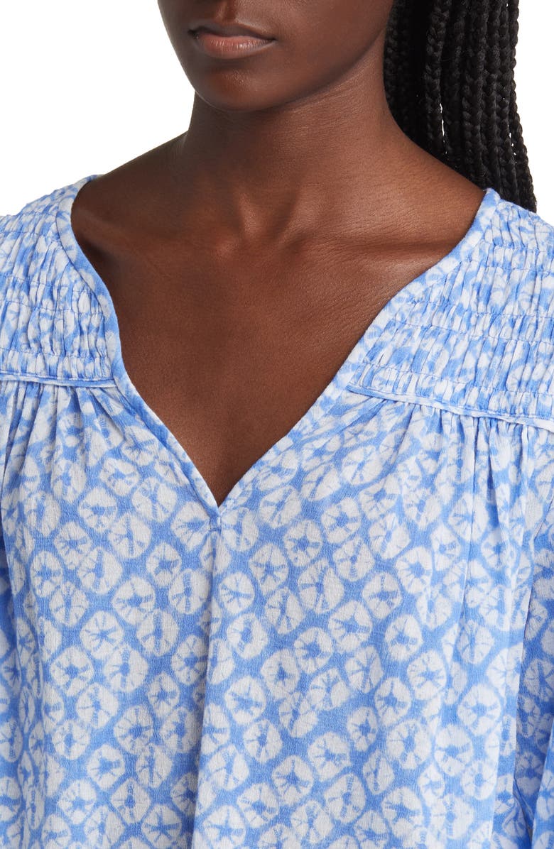 XÍRENA Emryn Abstract Print Cotton Peasant Top, Alternate, color, 