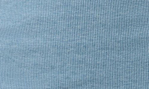 Travismathew Hailey Cloud Long Sleeve Rib Dress In Heather Smoke Blue