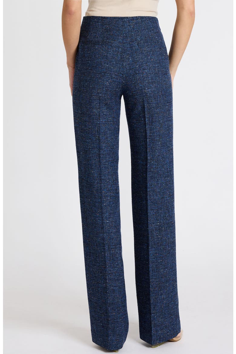 Della Straight Leg Pants in Modern Donegal Fabric, Alternate, color, MIDNIGHT