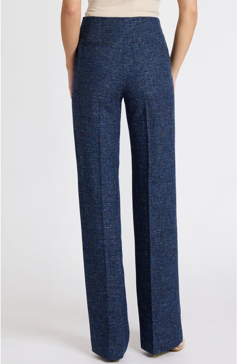 Santorelli Della Straight Leg Pants in Modern Donegal Fabric, Alternate, color, Midnight