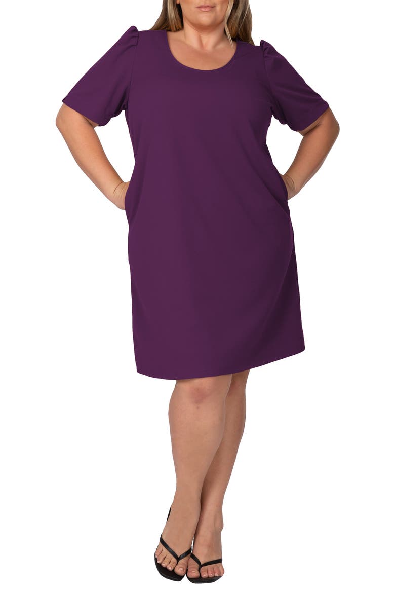 Midi Wrap Dress, Alternate, color, INDIGO