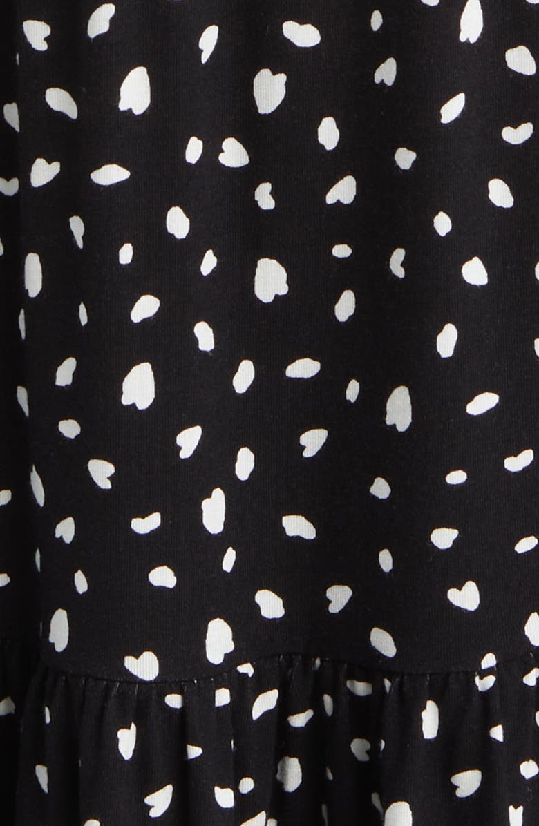 Loveappella Tiered Tie Back Midi Dress, Alternate, color, Black/ Ivory