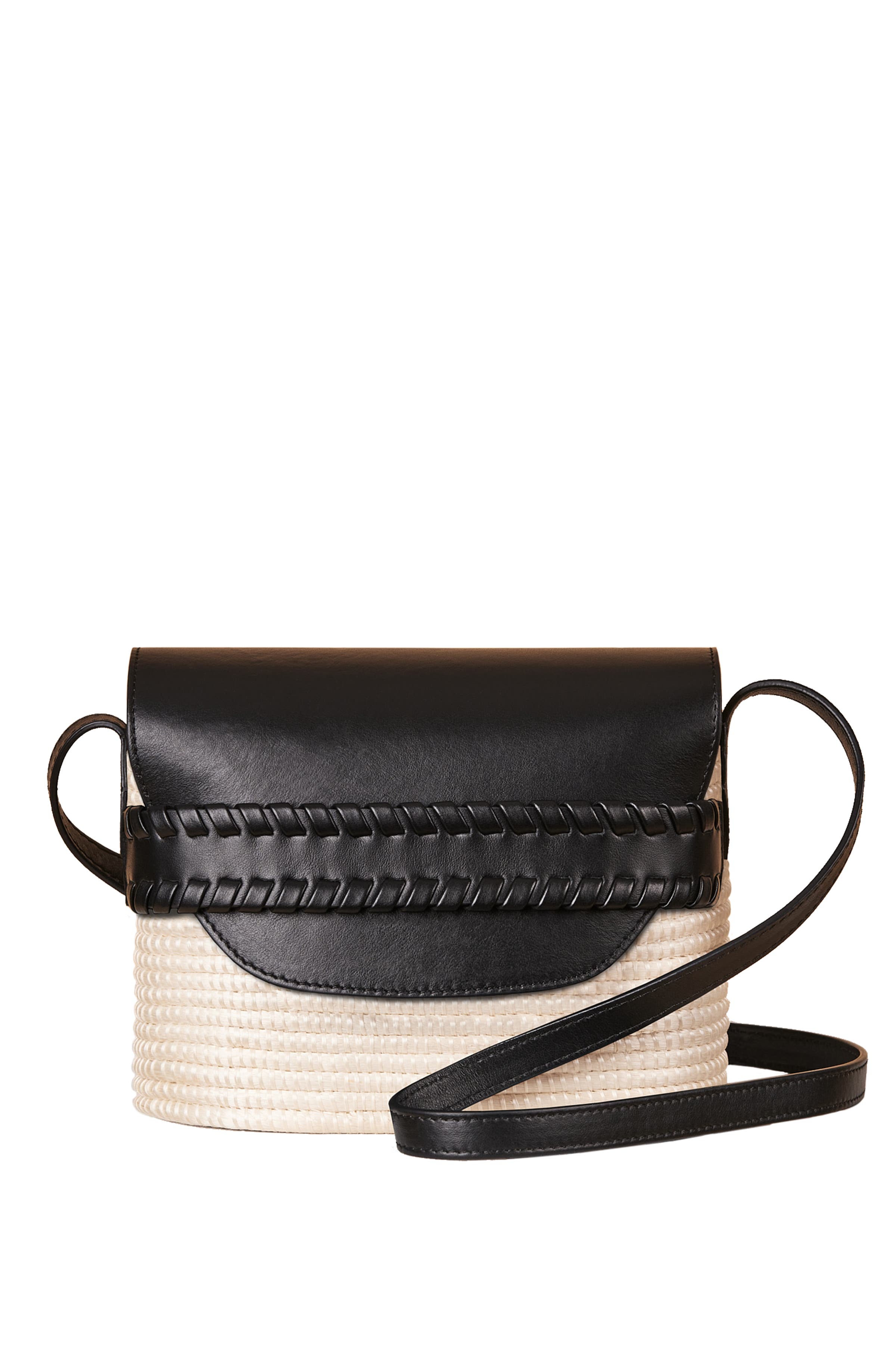 Suede Flap Crossbody Basket Bag, Main, color, Natural