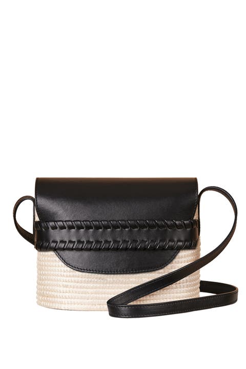 Suede Flap Crossbody Basket Bag