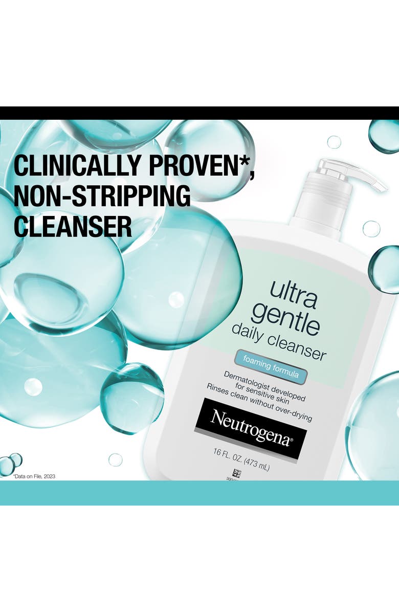 NEUTROGENA Ultra Gentle Daily Cleanser for Sensitive Skin, Alternate, color, 