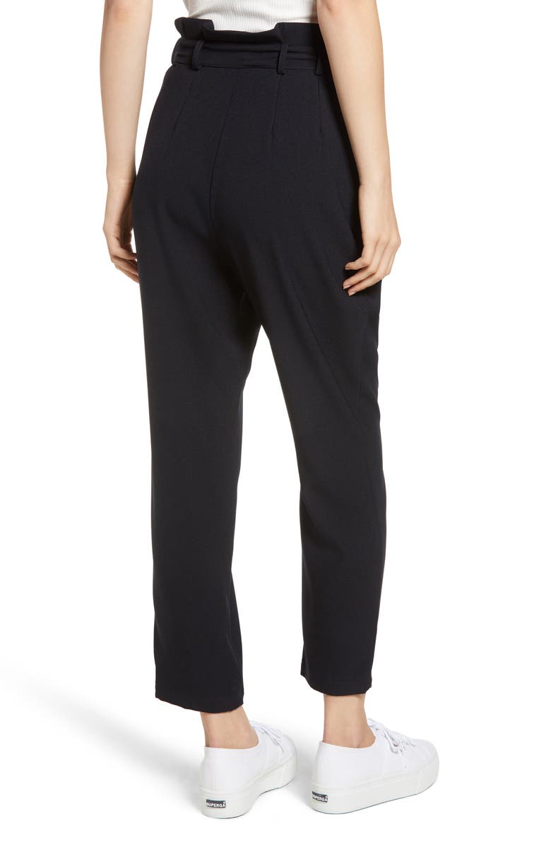 The Fifth Label Chemistry Paperbag Waist Crop Pants, Alternate, color, 