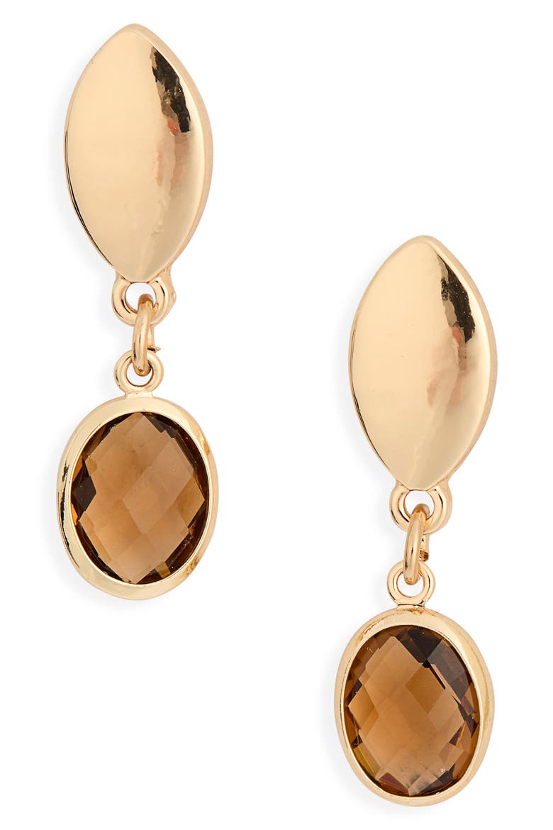 Amber Nights Drop Earrings, Main, color, TOPAZ