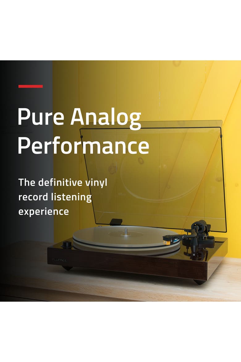 Reference High Fidelity Vinyl Turntable Record Player Nagaoka Cartridge, Alternate, color, Piano White