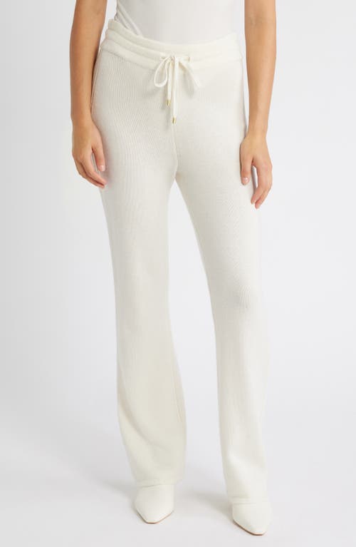 Anne Klein Rib Wide Leg Pants in Anne White 