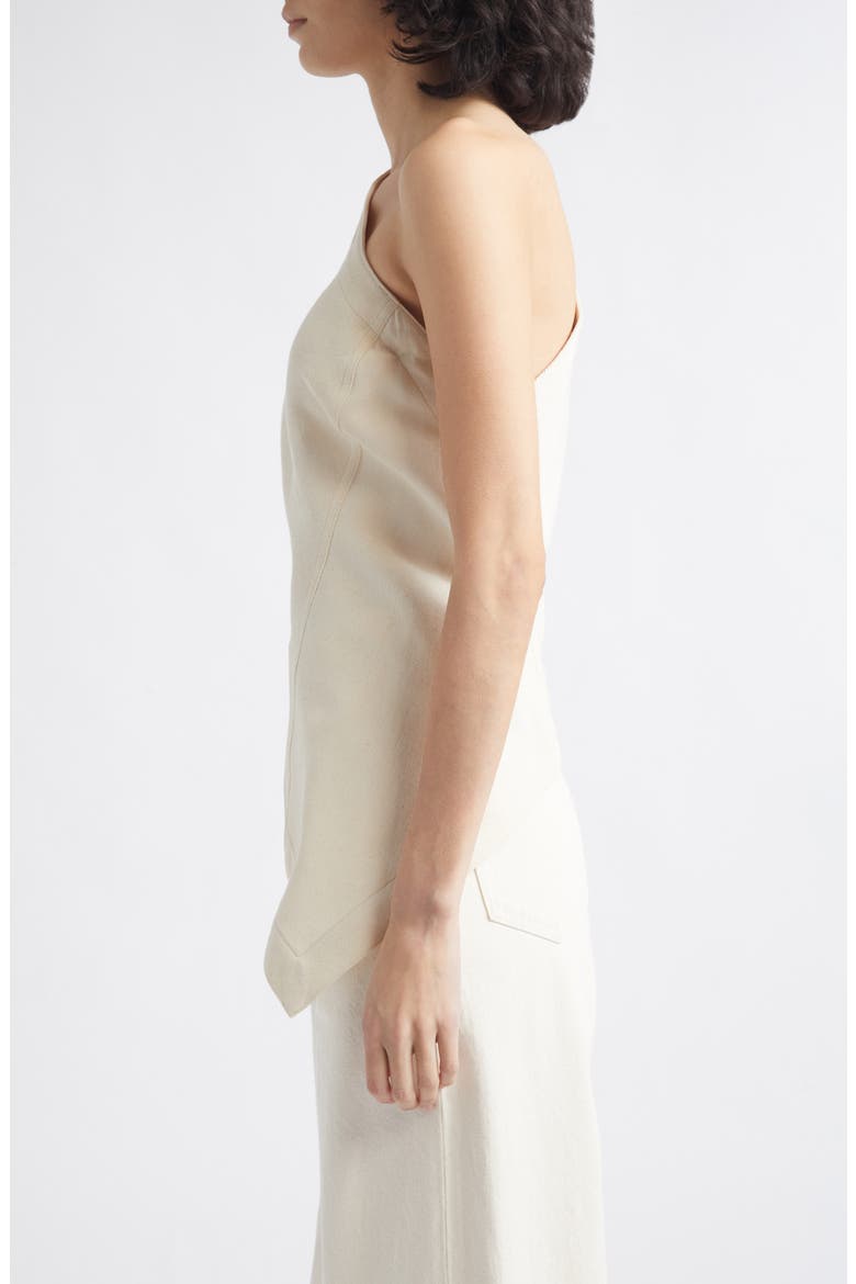 One-Shoulder Cotton Top, Alternate, color, MUSLIN