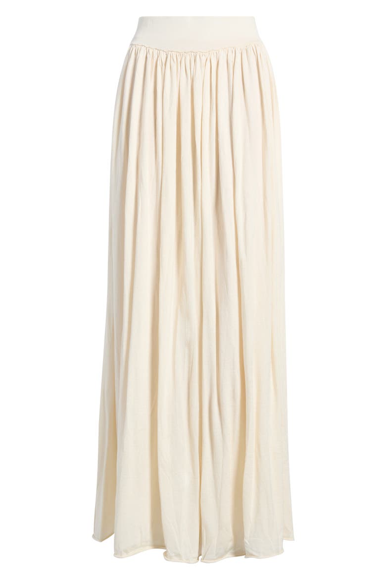 Semisheer Maxi Skirt, Alternate, color, CREAM