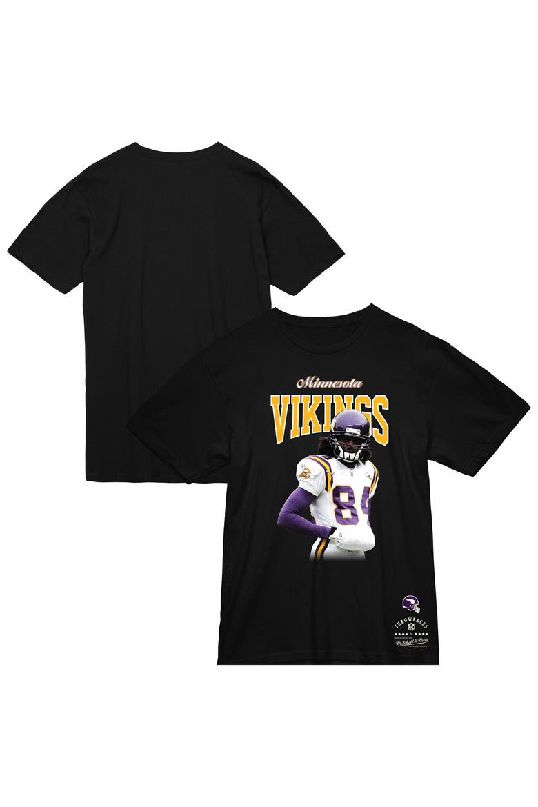 Men's Mitchell & Ness Randy Moss Black Minnesota Vikings Sideline Retired Player T-Shirt, Alternate, color, Black