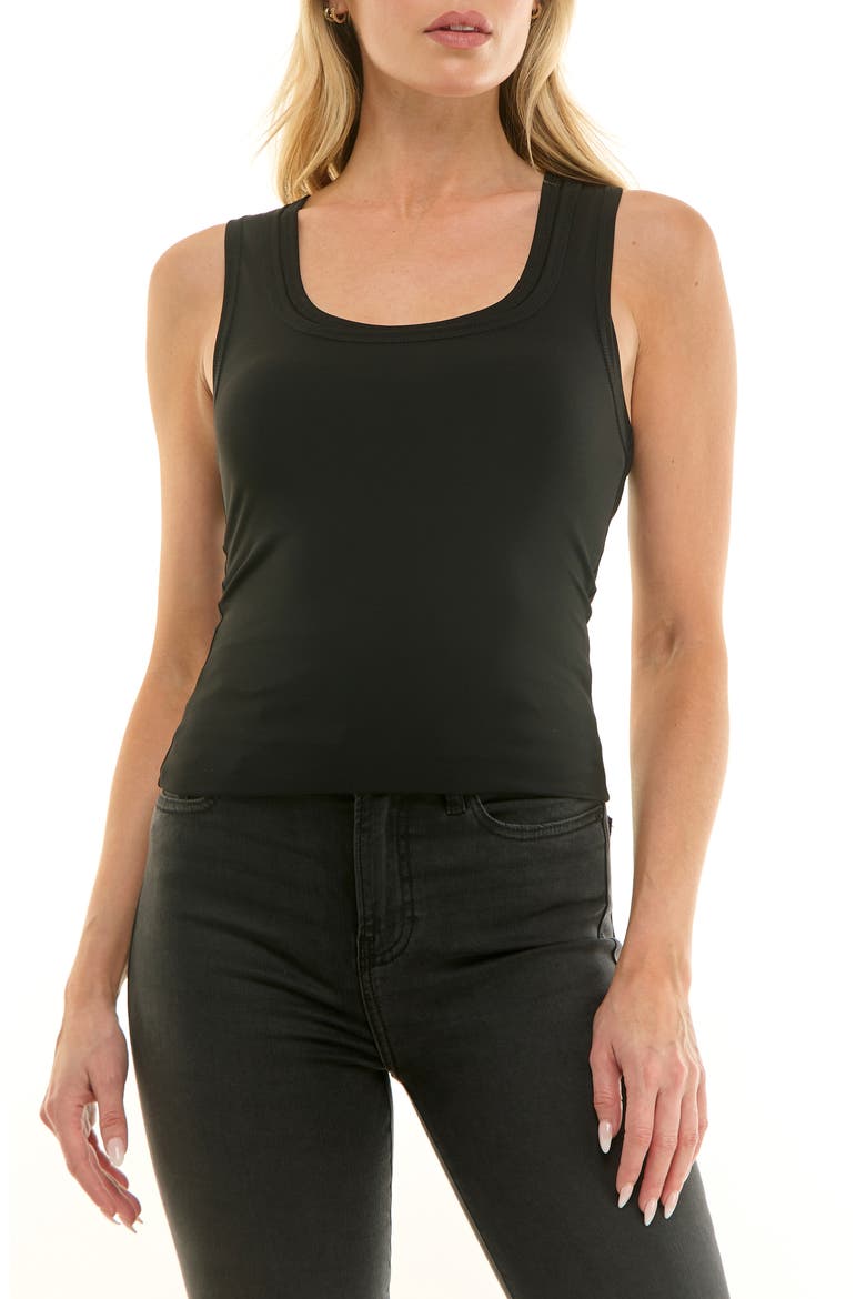 Double Layer Tank, Main, color, BLACK