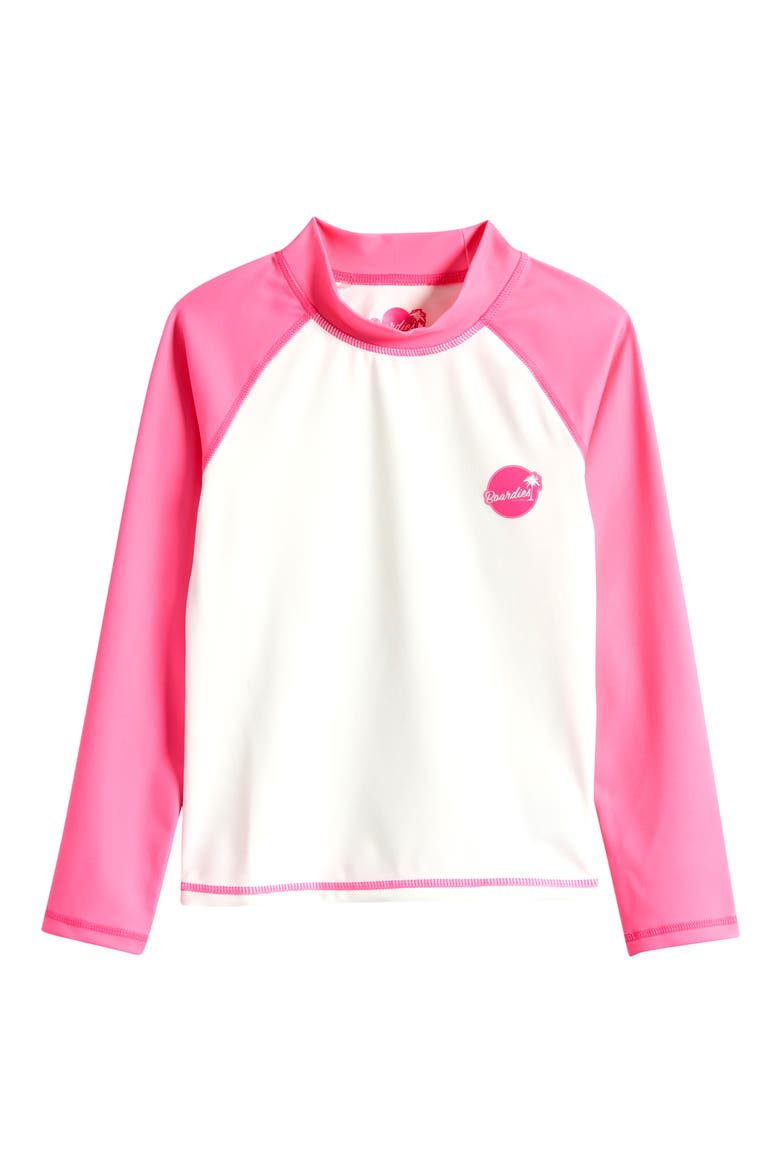 Kids' Las Coloradas Long Sleeve Rashguard, Main, color, PINK/ WHITE