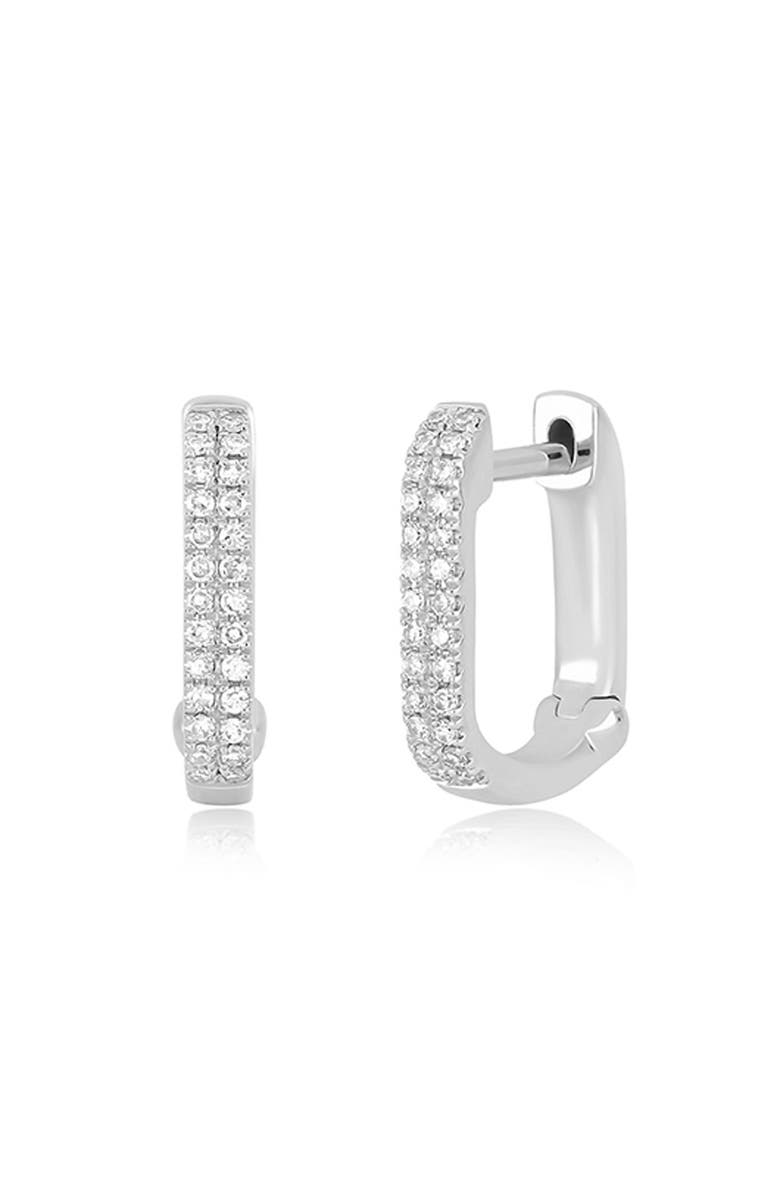 EF Collection Mini Lola Diamond Huggie Hoop Earrings, Main, color, 