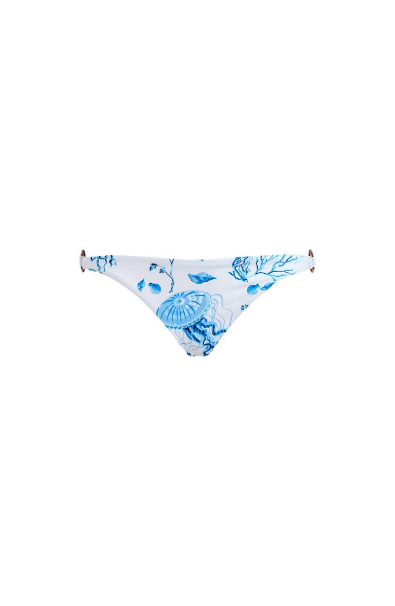 Vilebrequin Mini brief Bikini Bottom Medusa and Shells, Main, color, White