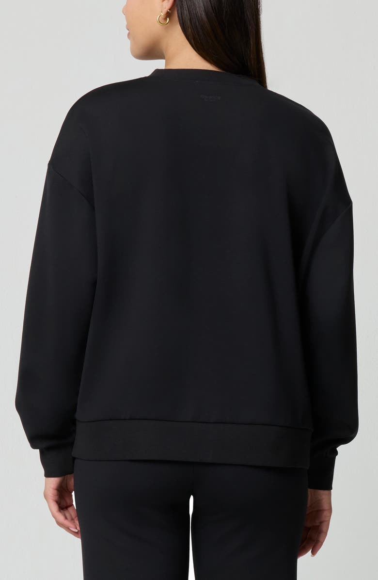 Florence by Mills Oversize Sport Sheen Crewneck Sweatshirt, Alternate, color, Black