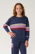 Rip Curl Kids' Surf Revival Stripe Cotton Blend Fleece Sweatshirt
