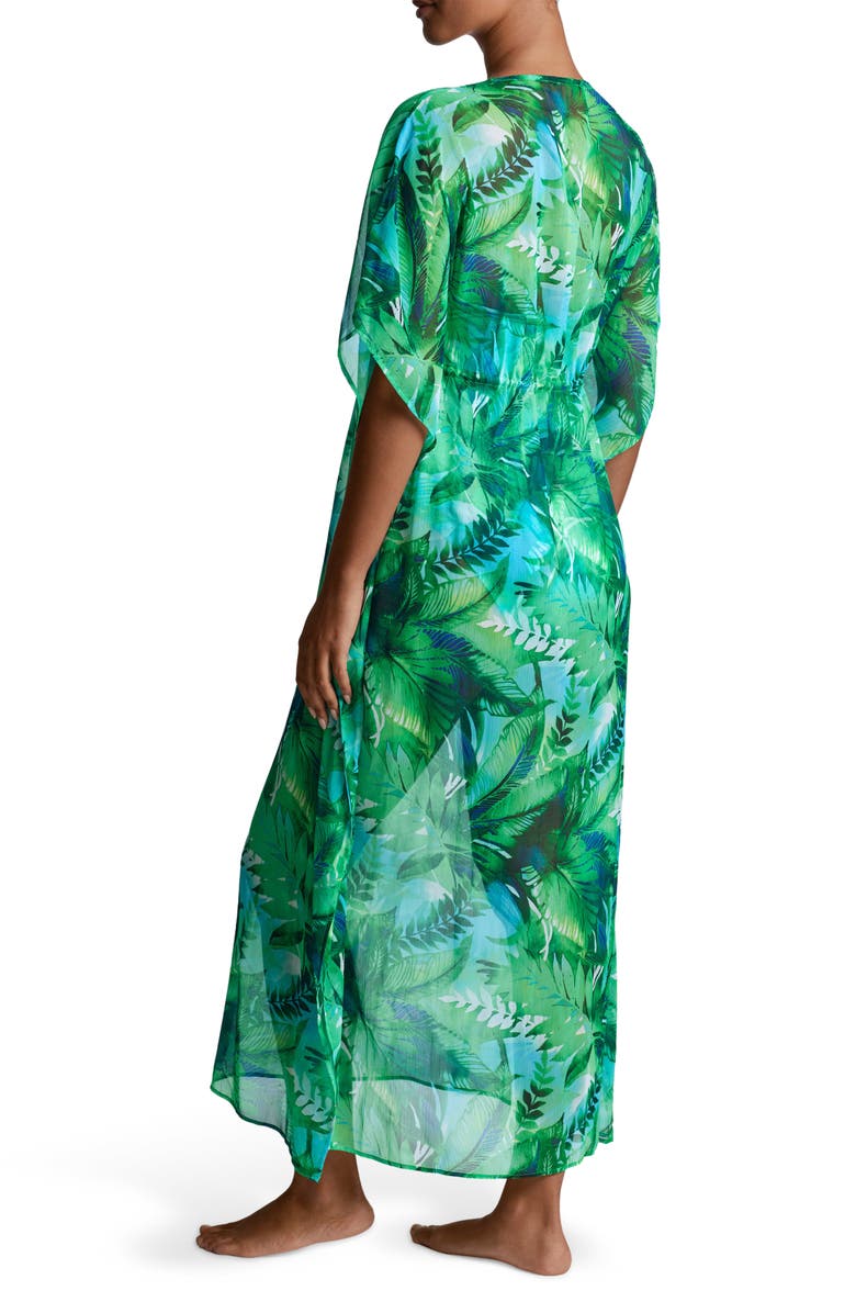 Lauren Ralph Lauren Cover-Up Midi Caftan, Alternate, color, Green Multi