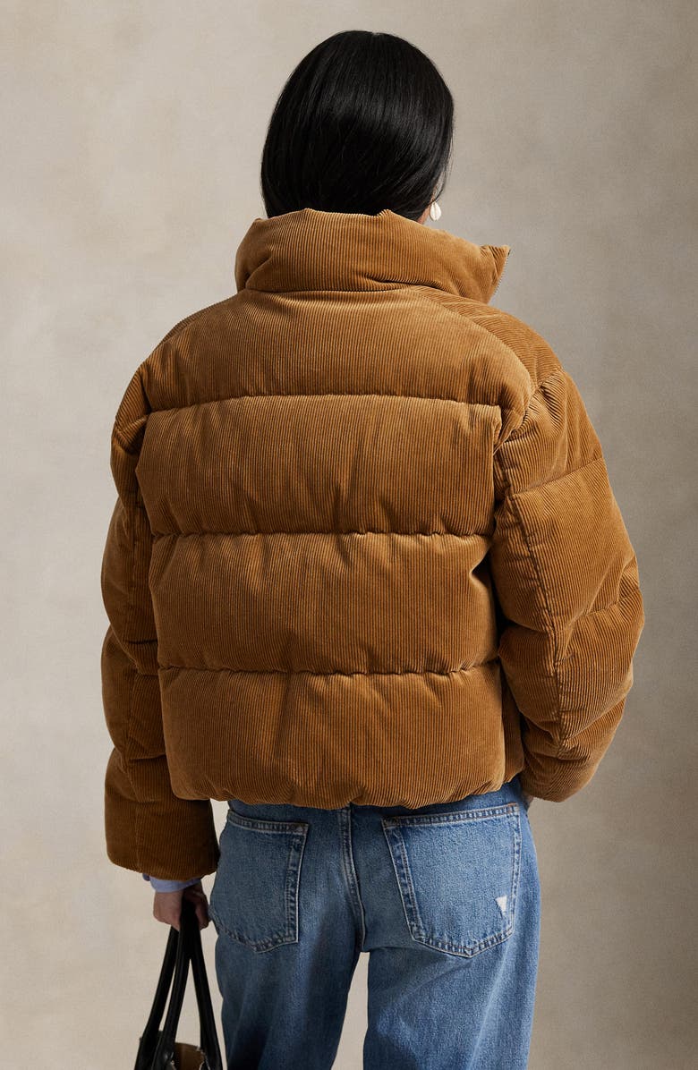 Polo Ralph Lauren Quilted Corduroy Down Jacket, Alternate, color, Tan
