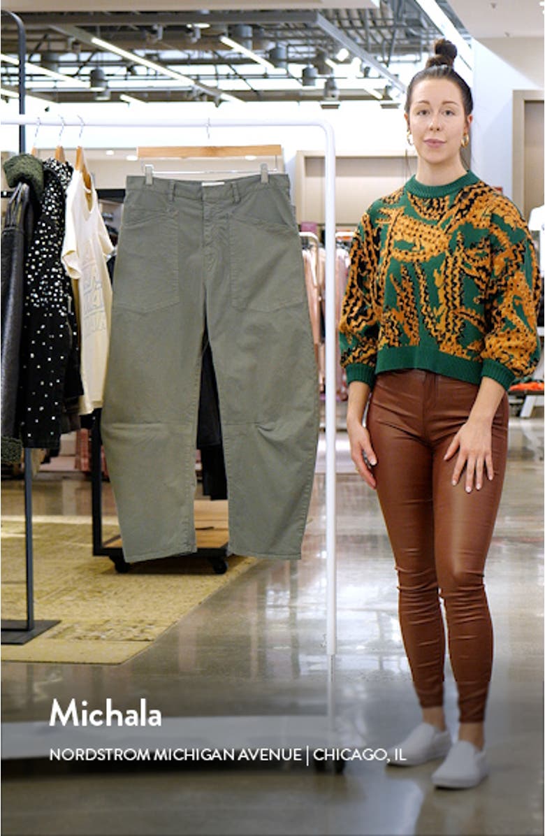 Shon Crop Stretch Cotton Balloon Pants, sales video thumbnail