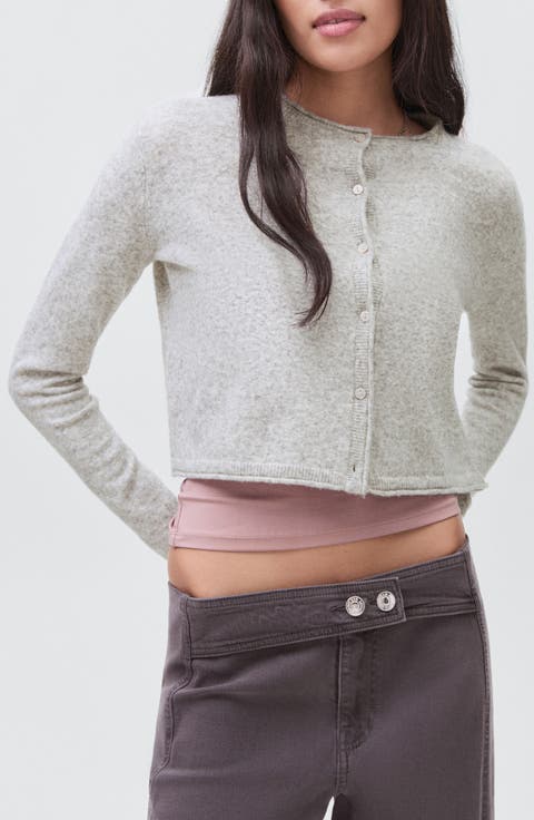 Crewneck Crop Cardigan