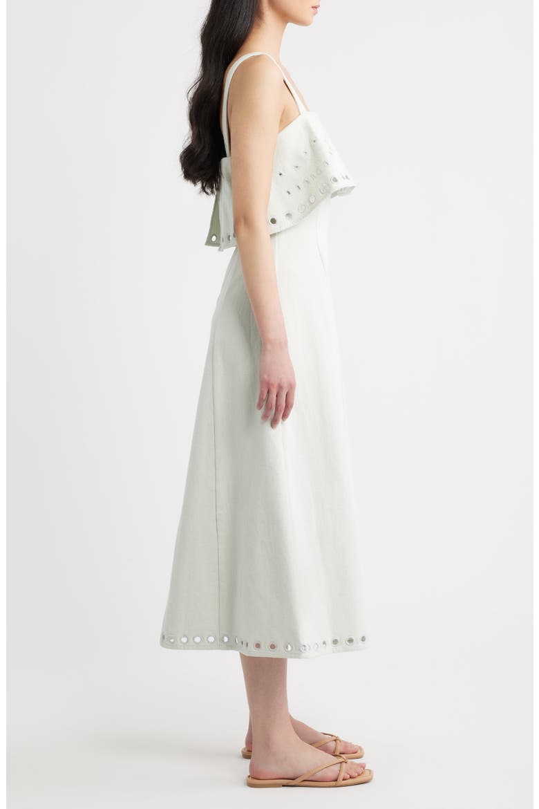 Kinsale Embroidered Eyelet Midi Dress, Alternate, color, SKYWRITING