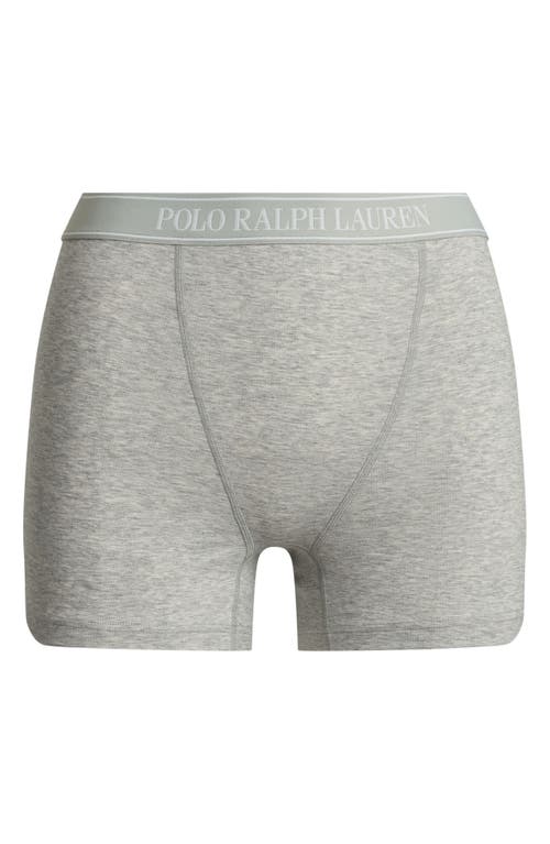 Polo Ralph Lauren Logo Band Knit Boxers In Gray