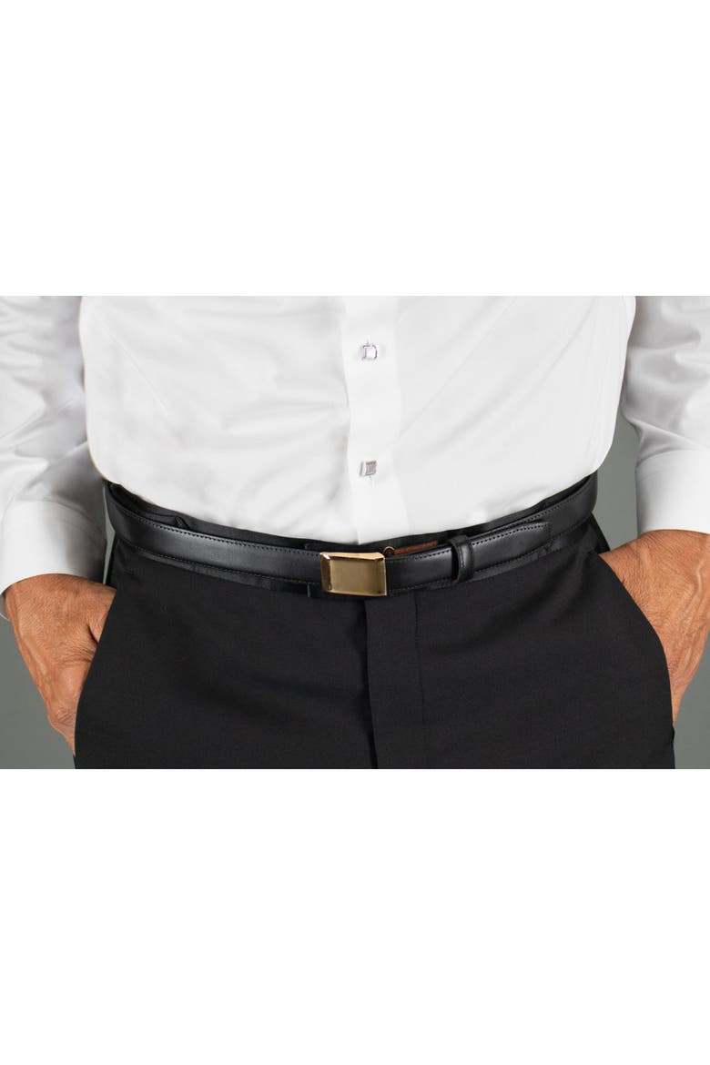 Cortina Leather 25mm Compression Belt Strap, Alternate, color, Black