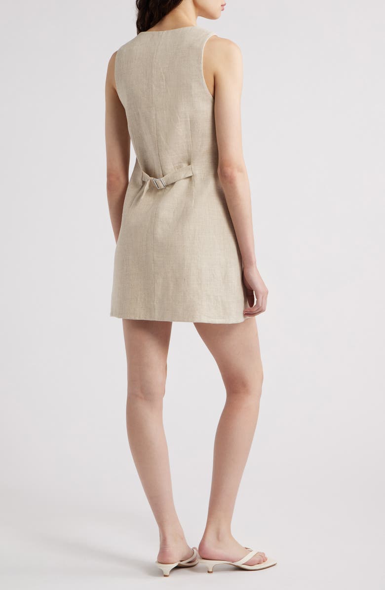 Faithfull the Brand Jaques Linen Minidress, Alternate, color, Natural