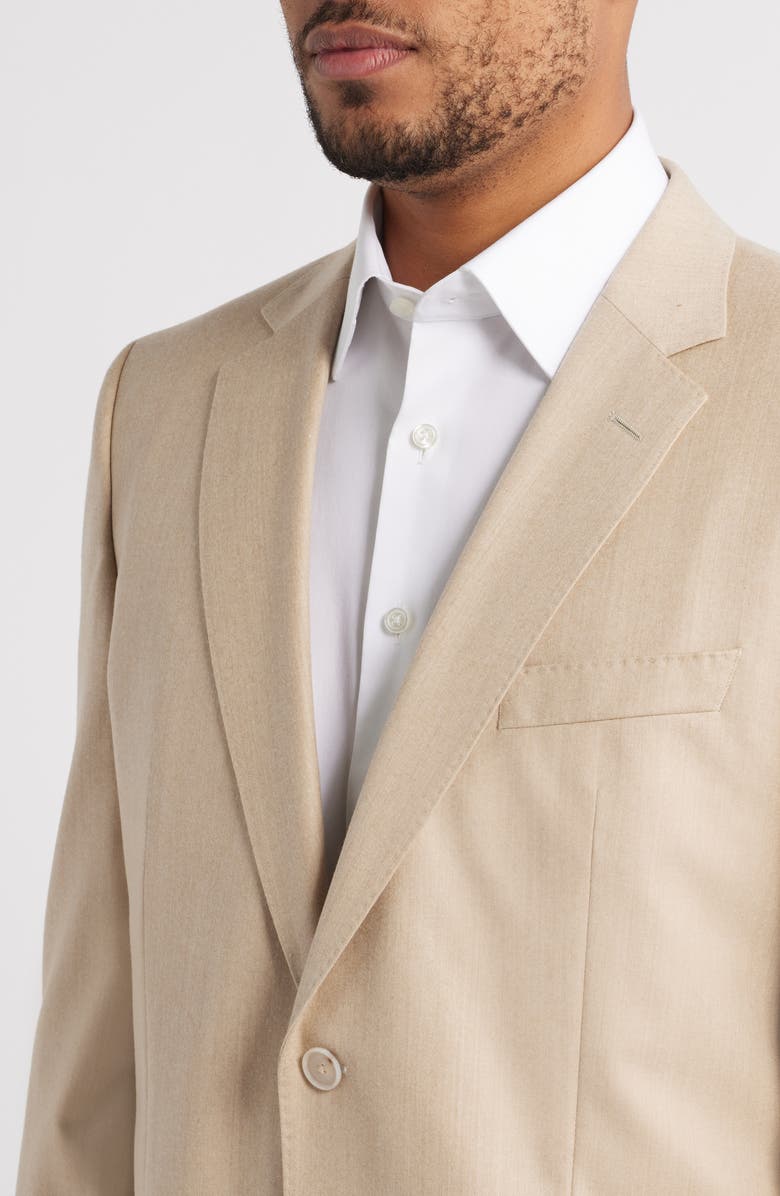 BOSS Huge Trim Fit Wool Mélange Sport Coat, Alternate, color, Light Beige