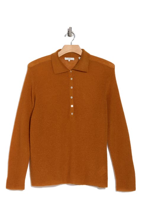 Long Sleeve Polo Sweater (Plus)