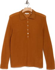 Vince Long Sleeve Polo Sweater