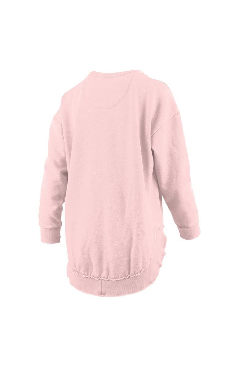 PRESSBOX Women's Pressbox Pink Notre Dame Fighting Irish Poncho Fleece Pullover Sweatshirt, Alternate, color,