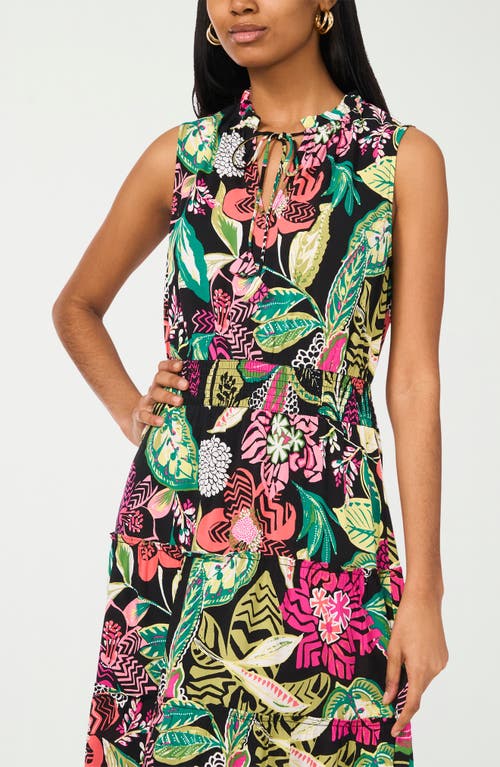 Halogen ® Tie Keyhole Sleeveless Tiered Maxi Dress