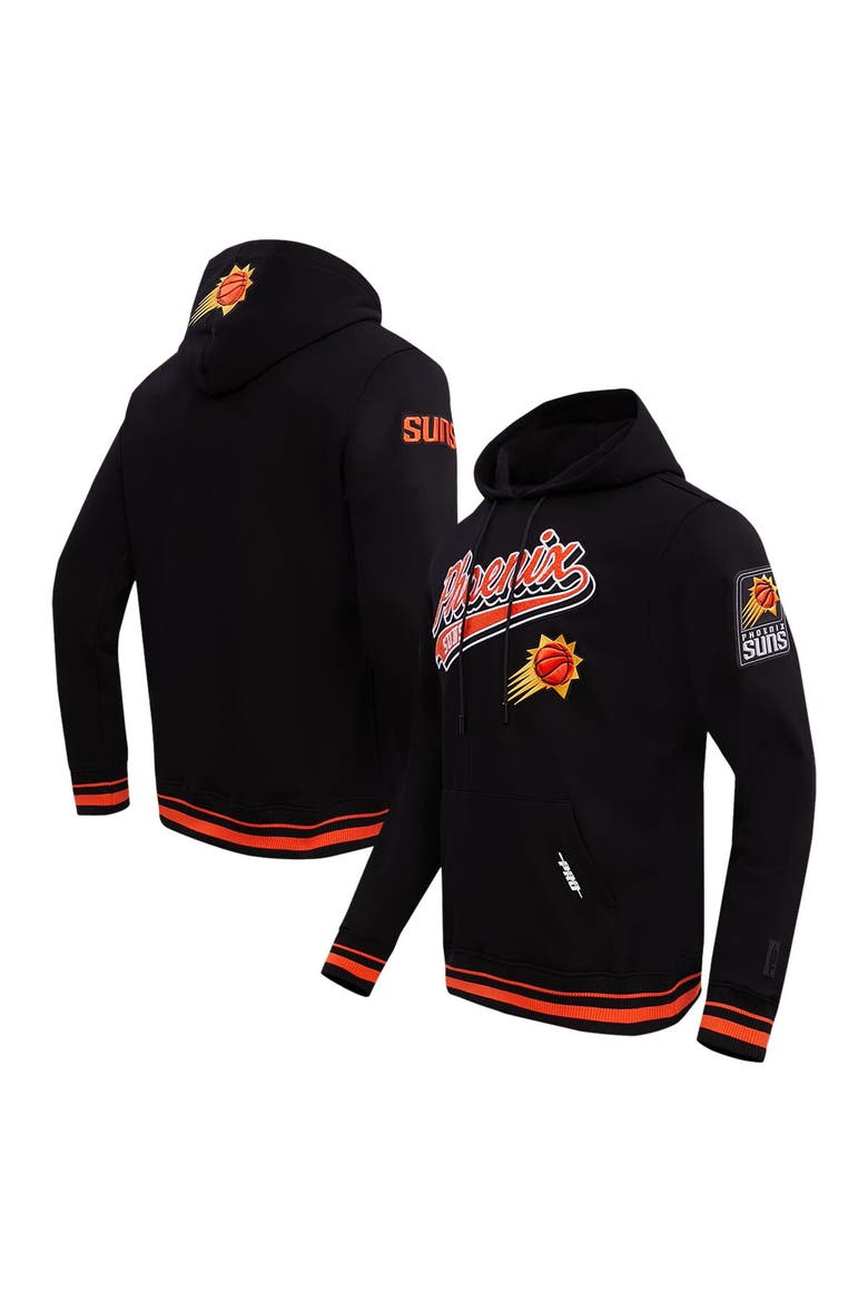 Men's Pro Standard Black Phoenix Suns Script Tail Pullover Hoodie, Main, color, Black