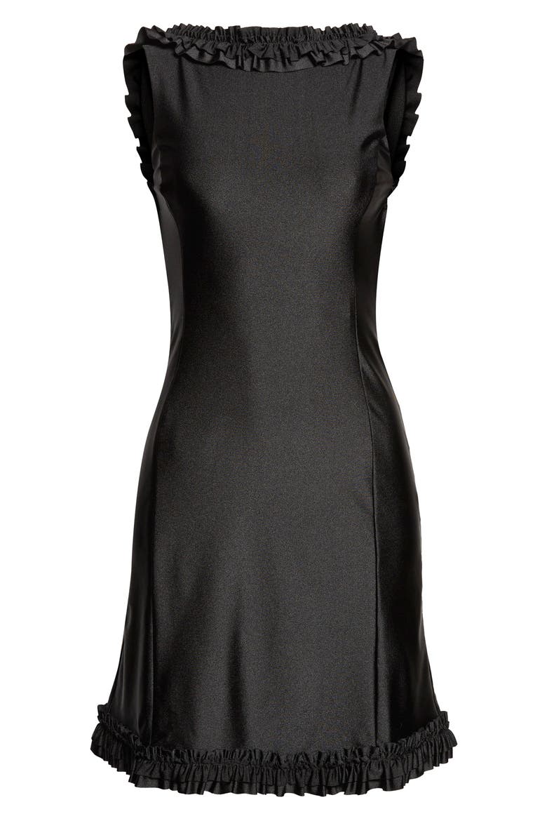 Prim Open Back Minidress, Alternate, color, BLACK